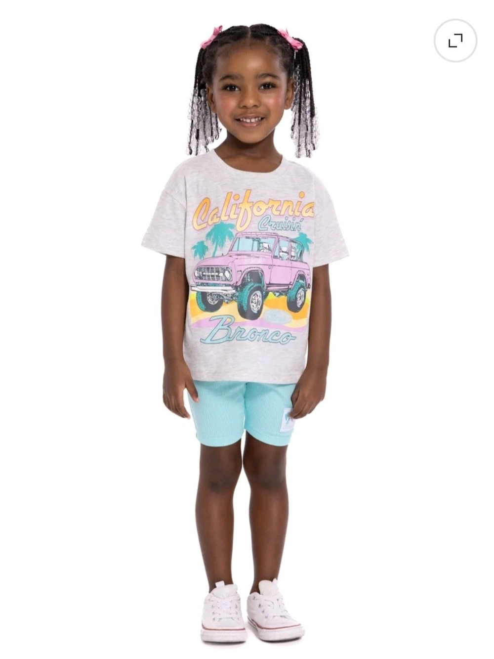 NWT Ford Bronco Toddler Girl Graphic Tee & Bike Shorts Set 18M